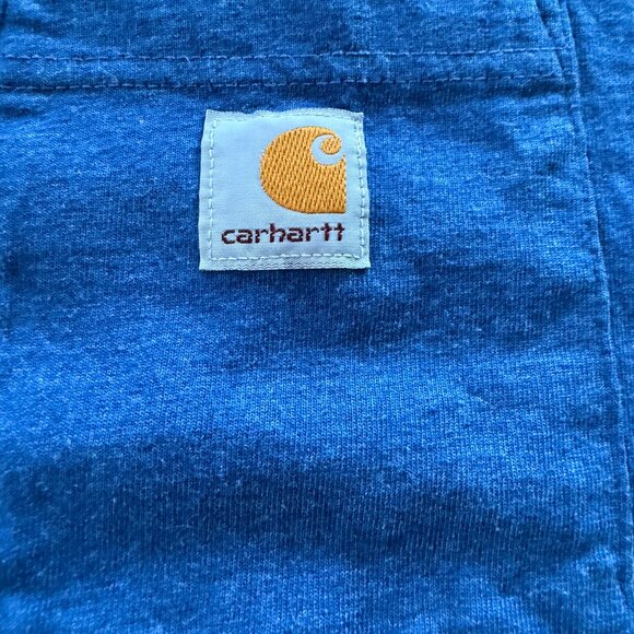 Mens CARHARTT pocket t shirt BLUE 2XL Loose Fit NEW no tags - Picture 1 of 4